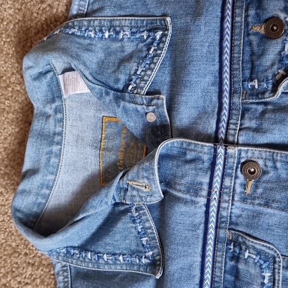 Liz Claiborne 100% cotton denim vest size large - Picture 8 of 9